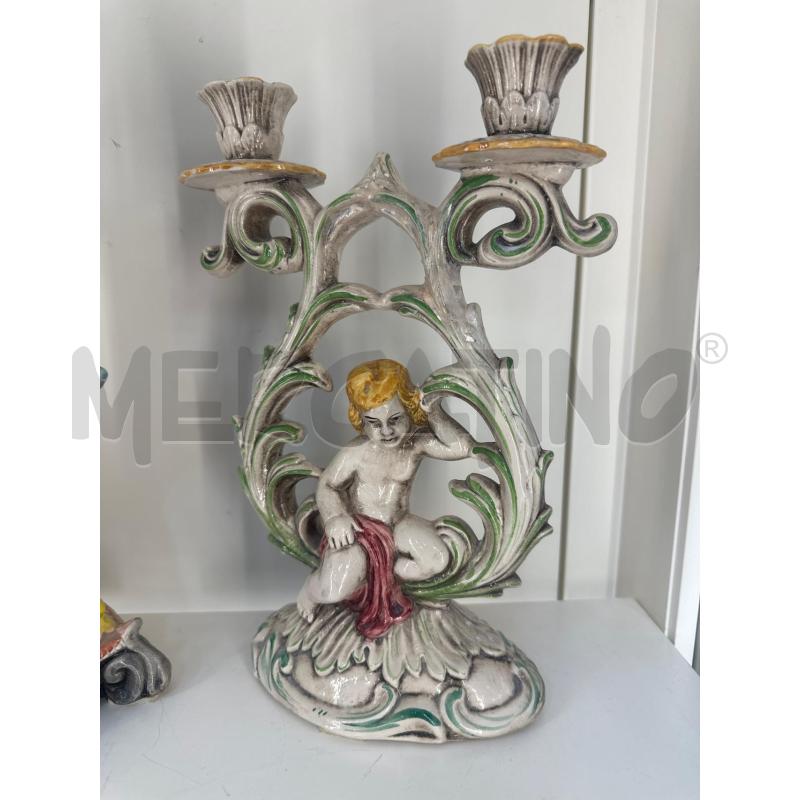 CANDELABRI PZ. 2 + OROLOGIO CERAM ANGIOL | Mercatino dell'Usato Mazara del vallo 3