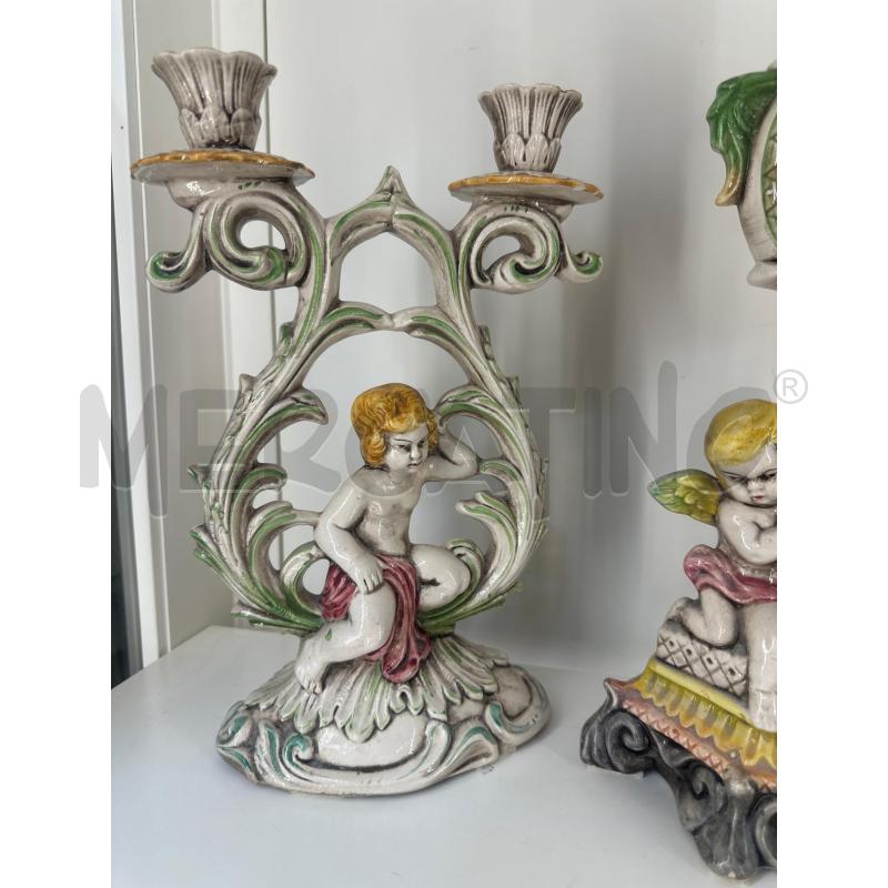 CANDELABRI PZ. 2 + OROLOGIO CERAM ANGIOL | Mercatino dell'Usato Mazara del vallo 4