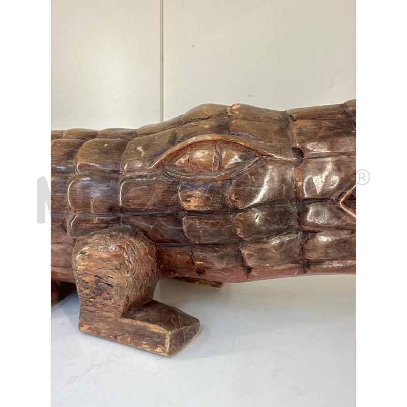 COCCODRILLO IN LEGNO SCOLPITO  | Mercatino dell'Usato Mazara del vallo 3