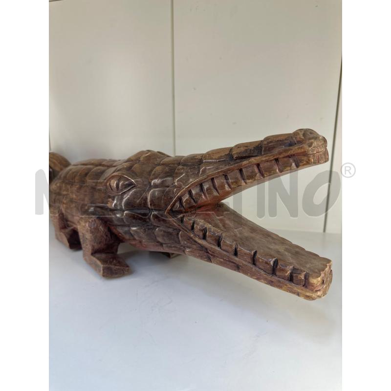 COCCODRILLO IN LEGNO SCOLPITO  | Mercatino dell'Usato Mazara del vallo 4