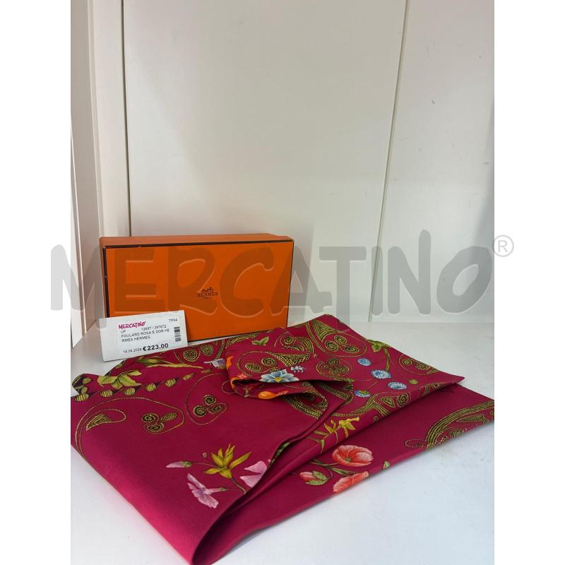 FOULARD ROSA E DOR HERMES | Mercatino dell'Usato Mazara del vallo 1
