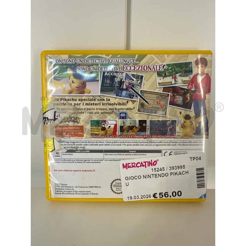 GIOCO NINTENDO PIKACHU | Mercatino dell'Usato Mazara del vallo 2