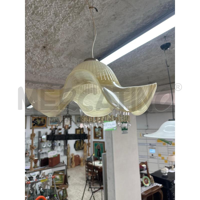 LAMPADARIO VETRO GIA BEIGE | Mercatino dell'Usato Mazara del vallo 4