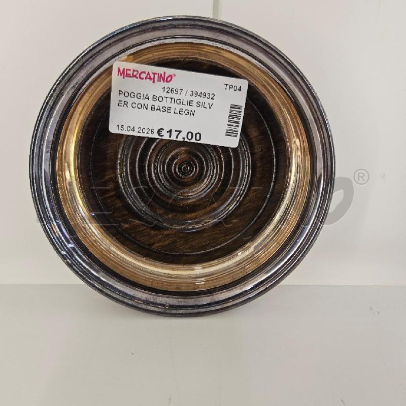 POGGIA BOTTIGLIE SILVER CON BASE LEGNO | Mercatino dell'Usato Mazara del vallo 4