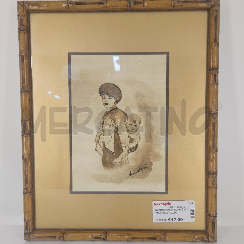 QUADRO CORN BAMBÙ DIS MAMMA E FIGLIO | Mercatino dell'Usato Mazara del vallo 2