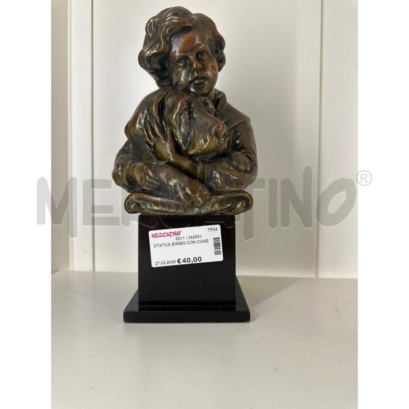 STATUA BIMBO CON CANE | Mercatino dell'Usato Mazara del vallo 1