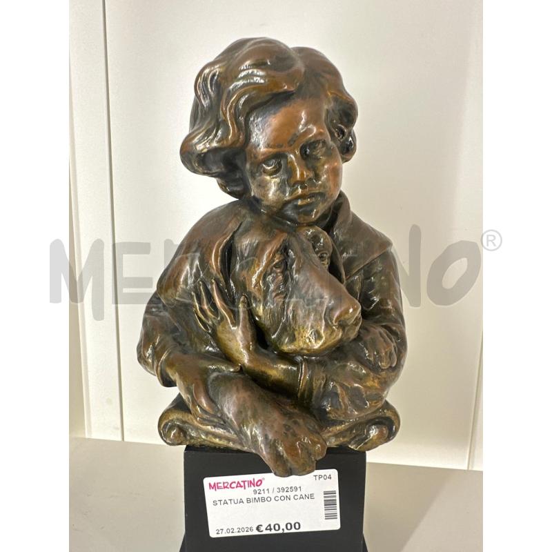 STATUA BIMBO CON CANE | Mercatino dell'Usato Mazara del vallo 2