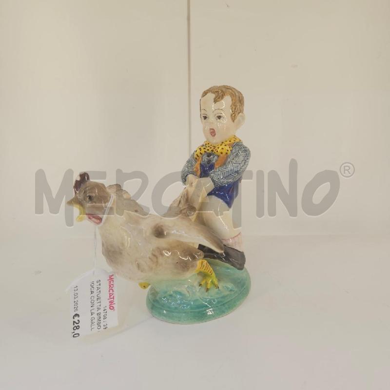 STATUETTA BIMBO CHE GIOCA CON LA GALLINA | Mercatino dell'Usato Mazara del vallo 1