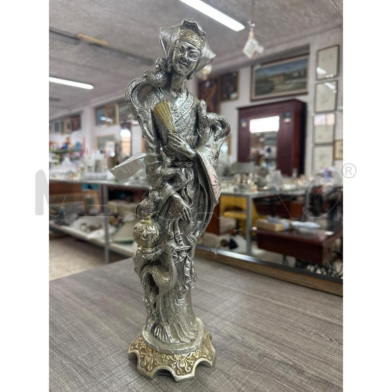 STATUETTA GIAPPONESE ARGENTATA | Mercatino dell'Usato Mazara del vallo 1