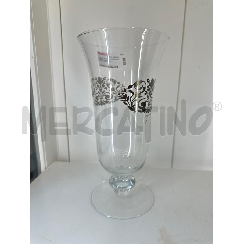 VASO IN VETRO CON DECORI ARGENTATI | Mercatino dell'Usato Mazara del vallo 2