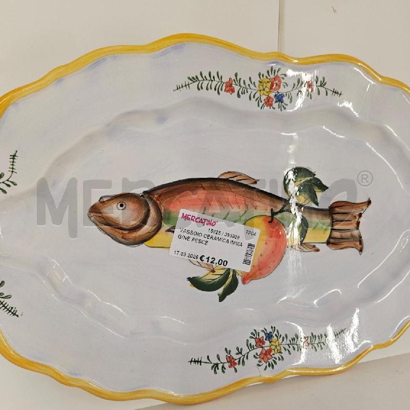 VASSOIO CERAMICA IMMAGINE PESCE | Mercatino dell'Usato Mazara del vallo 3