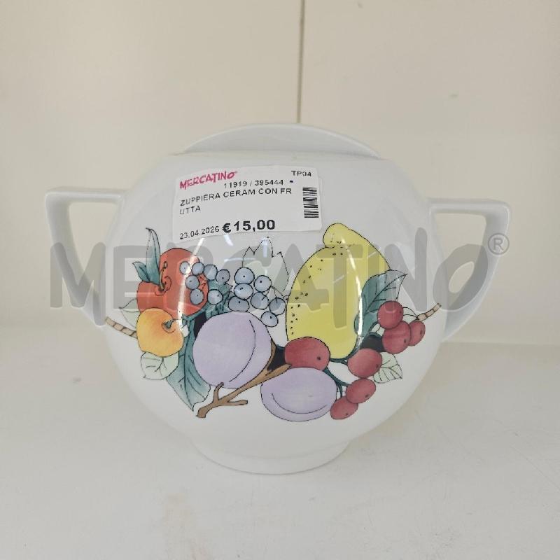 ZUPPIERA CERAM CON FRUTTA | Mercatino dell'Usato Mazara del vallo 1