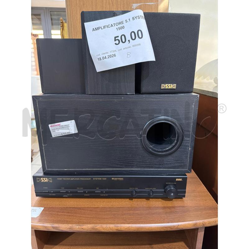 AMPLIFICATORE 5.1 SYSTEM 1500 | Mercatino dell'Usato Trapani via libica 1