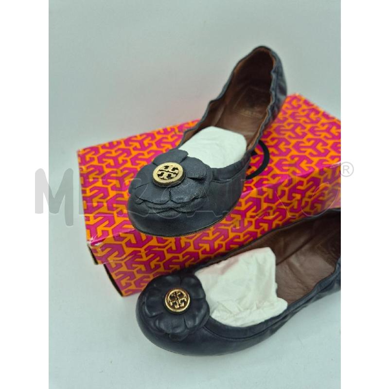 BALLERINA TORY BURCH  BLU CON FIORE E DETTAGLIO ORO  | Mercatino dell'Usato Trapani via libica 2
