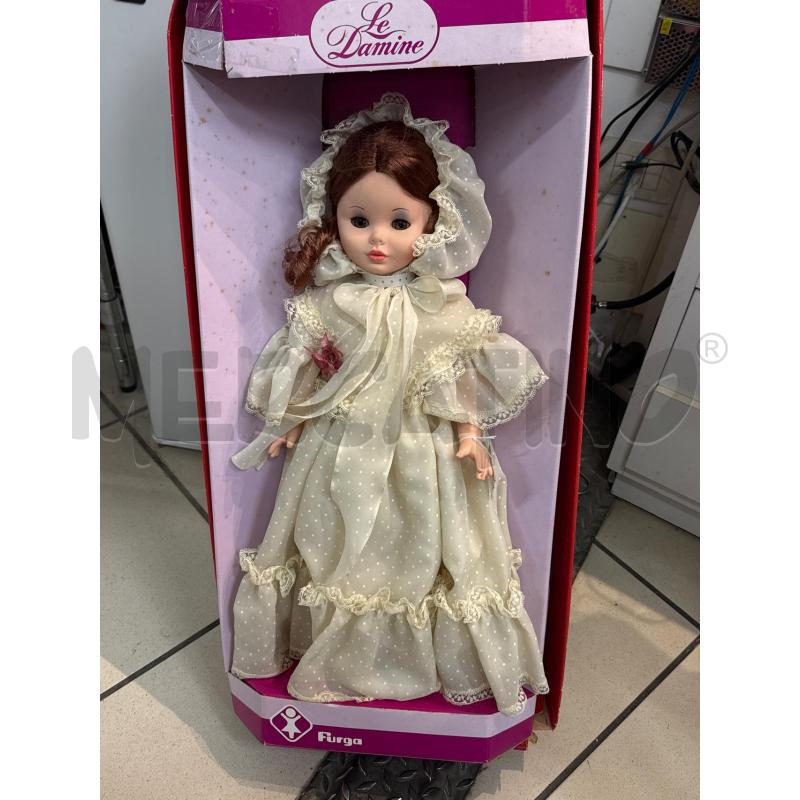 BAMBOLA VINTAGE LE DAMINE ALT 55 VESTITO PANNA | Mercatino dell'Usato Trapani via libica 1