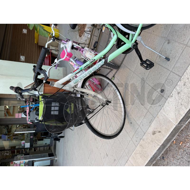 BICICLETTA DONNA STUCCHI BIANCA E VERDE | Mercatino dell'Usato Trapani via libica 3