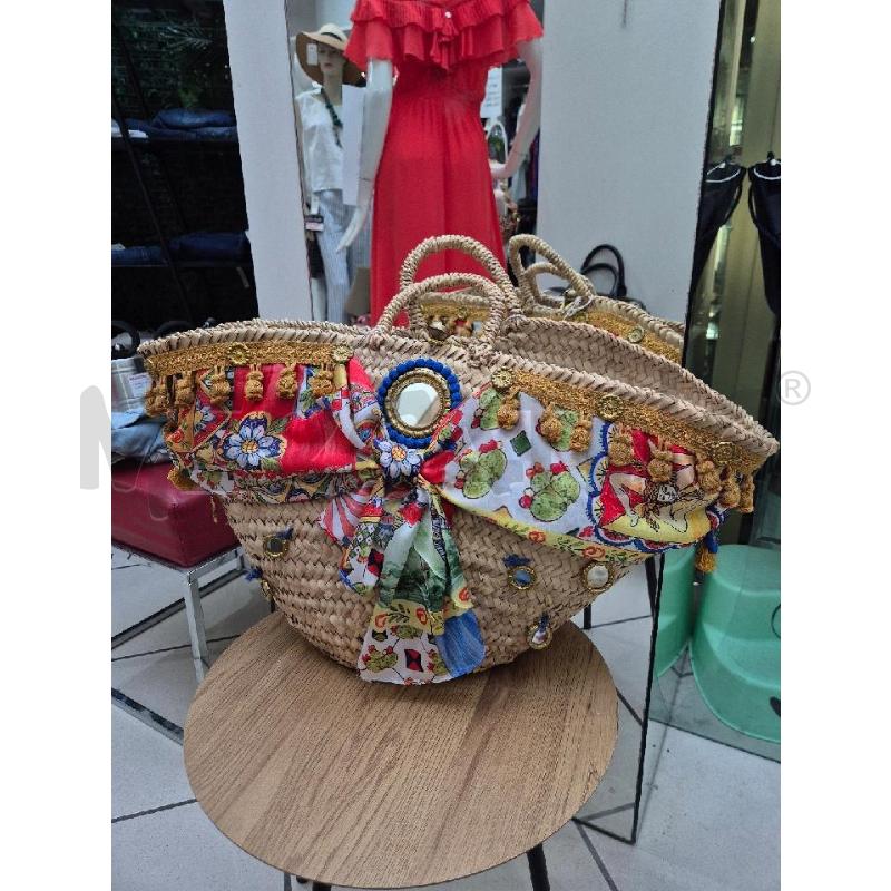 BORSA DONNA ARTIGIANALE CON FOULAR CIANCIAN A | Mercatino dell'Usato Trapani via libica 1