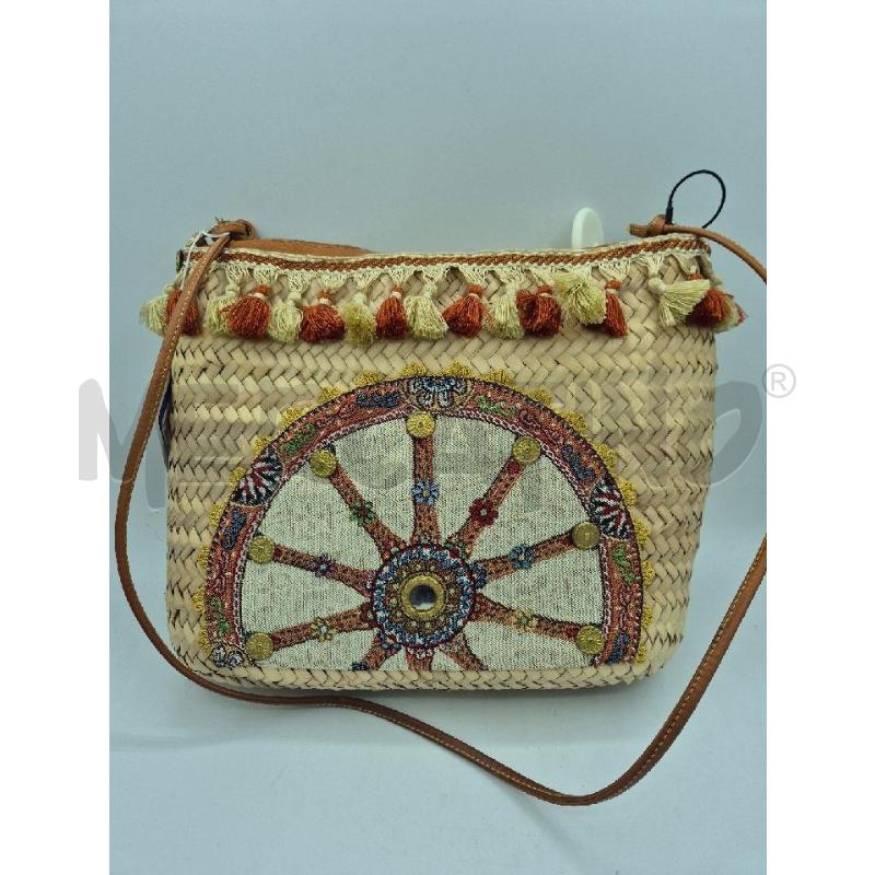 BORSA DONNA ARTIGIANALE DI PALMA RUOTA | Mercatino dell'Usato Trapani via libica 1