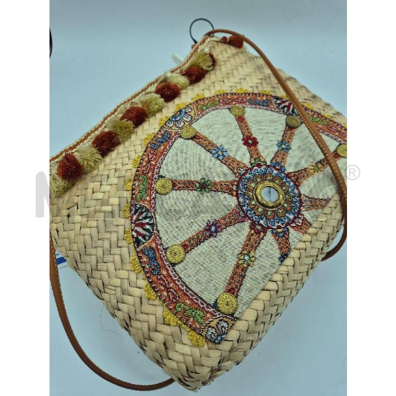 BORSA DONNA ARTIGIANALE DI PALMA RUOTA | Mercatino dell'Usato Trapani via libica 3