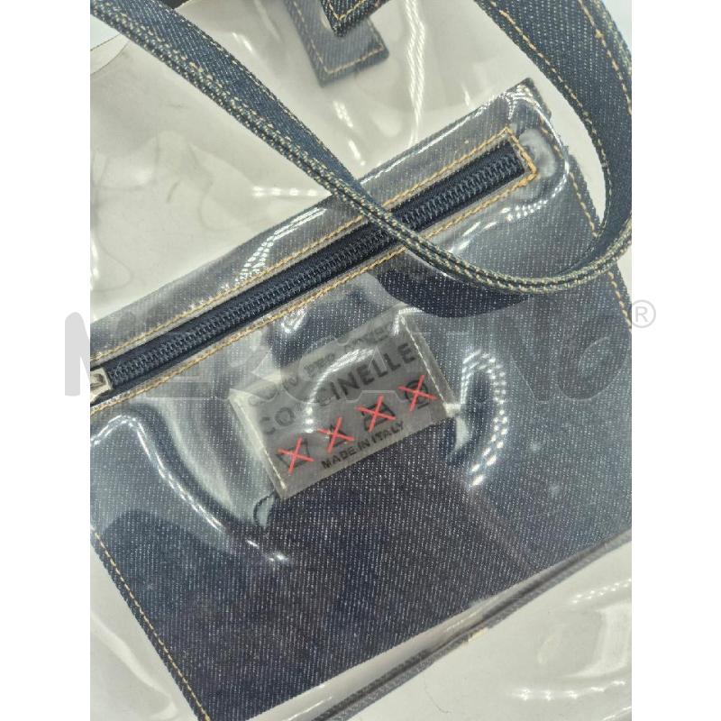 BORSA DONNA COCCINELLE TRASPARENTE E DENIM | Mercatino dell'Usato Trapani via libica 2