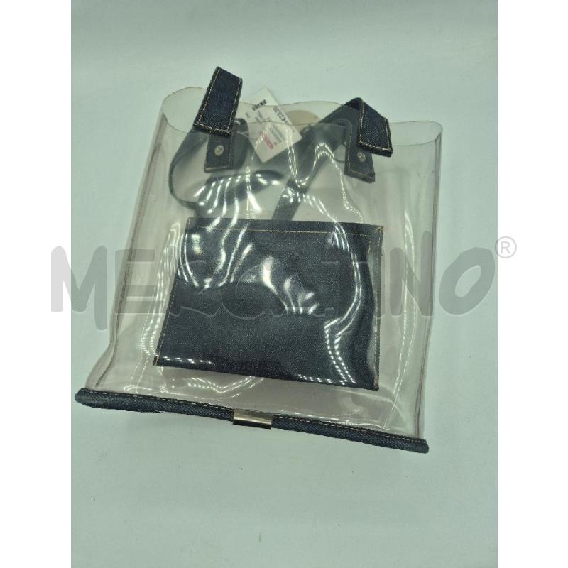 BORSA DONNA COCCINELLE TRASPARENTE E DENIM | Mercatino dell'Usato Trapani via libica 3