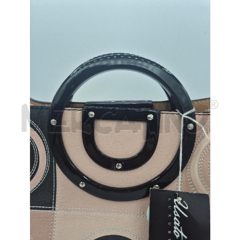 BORSA DONNA DESIGUAL QUADRI NERI E BEIGE  | Mercatino dell'Usato Trapani via libica 2