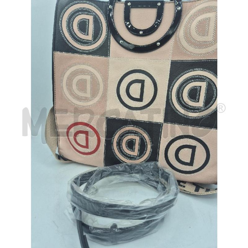 BORSA DONNA DESIGUAL QUADRI NERI E BEIGE  | Mercatino dell'Usato Trapani via libica 4