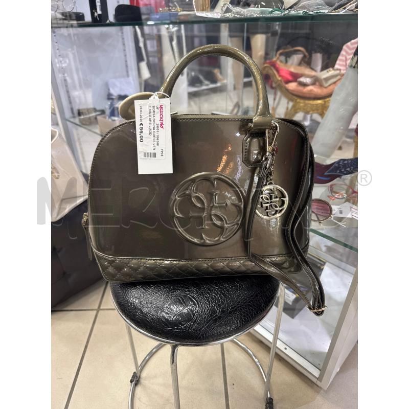 BORSA DONNA GUESS VERE MILITARE LUCIDA  | Mercatino dell'Usato Trapani via libica 1
