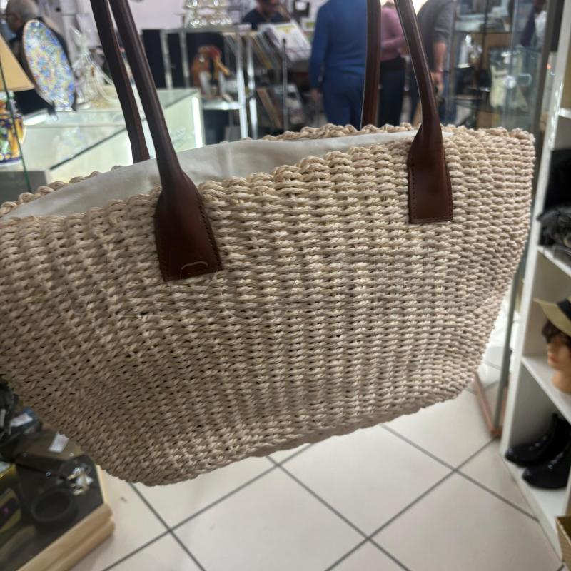 BORSA DONNA MAX&CO PAGLIA UCCELLO BLU  | Mercatino dell'Usato Trapani via libica 2