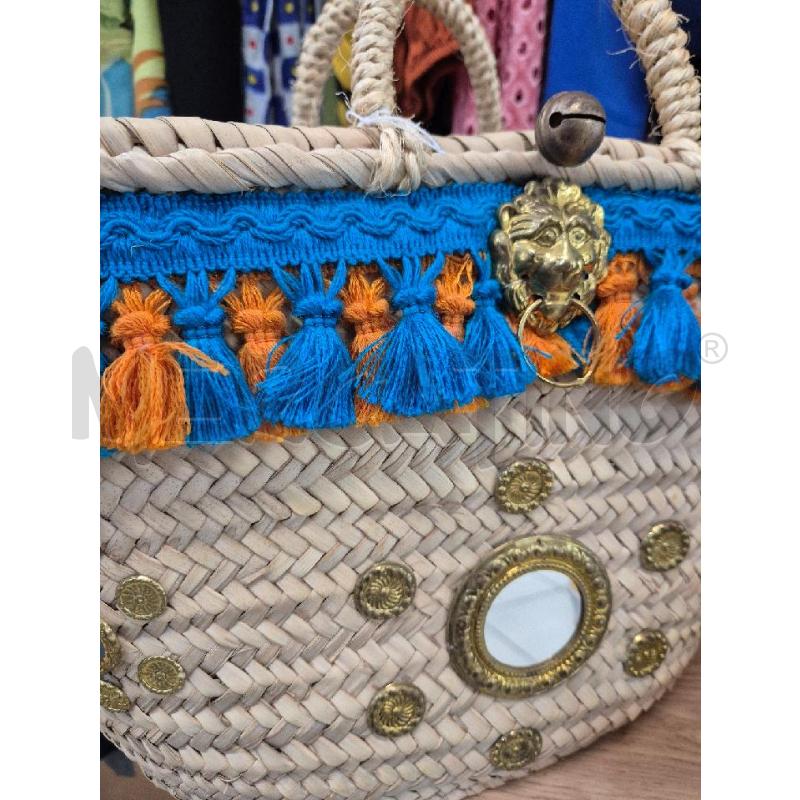 BORSA DONNA PALMA ARTIGIANALE  GIUMMI ZZURRI | Mercatino dell'Usato Trapani via libica 2