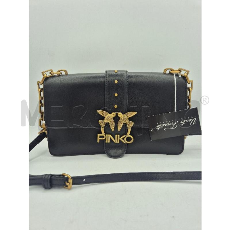 BORSA DONNA PINKO NERA IN PELLE  | Mercatino dell'Usato Trapani via libica 1