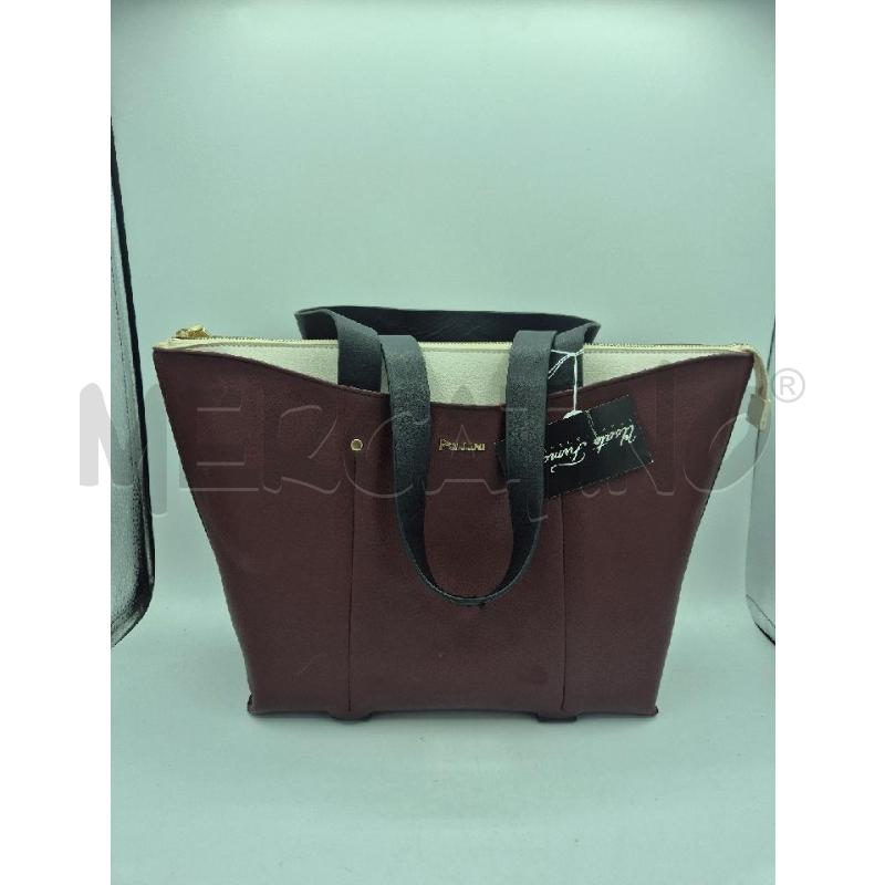 BORSA DONNA POLLINI BORDEAUX PELLE  | Mercatino dell'Usato Trapani via libica 1