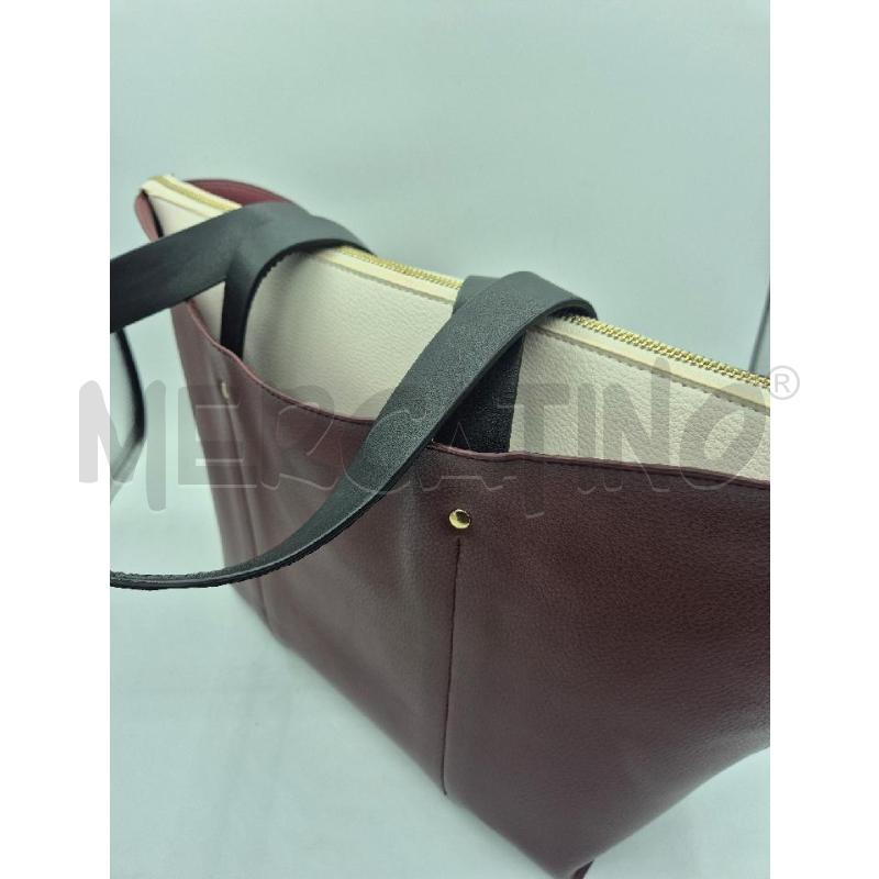 BORSA DONNA POLLINI BORDEAUX PELLE  | Mercatino dell'Usato Trapani via libica 4