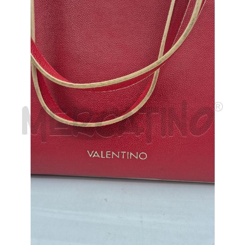 BORSA DONNA VALENTINO ROSSA E PANNA | Mercatino dell'Usato Trapani via libica 2