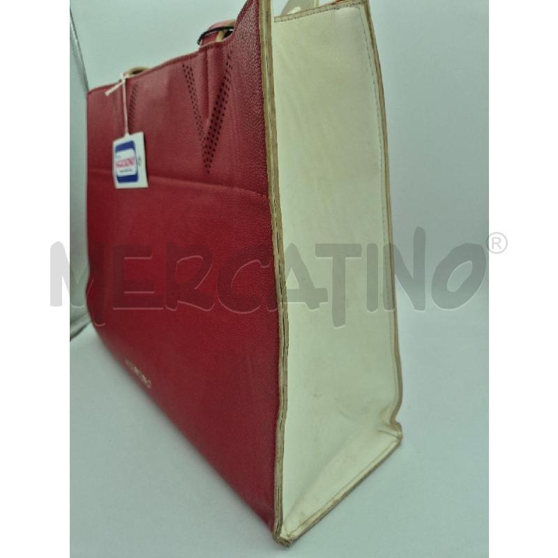 BORSA DONNA VALENTINO ROSSA E PANNA | Mercatino dell'Usato Trapani via libica 4