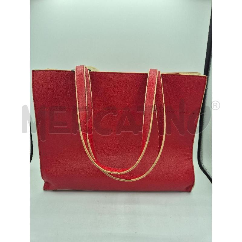 BORSA DONNA VALENTINO ROSSA E PANNA | Mercatino dell'Usato Trapani via libica 5