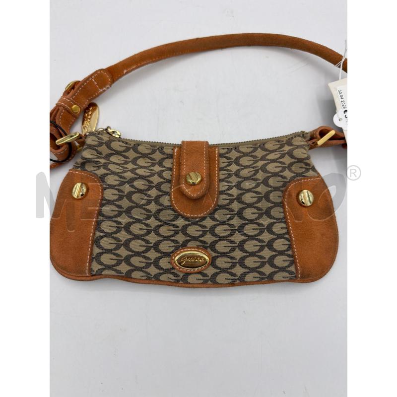 BORSETTA DONNA GUESS CAMOSCIO ARANCIO E LOGO GUESS  | Mercatino dell'Usato Trapani via libica 2