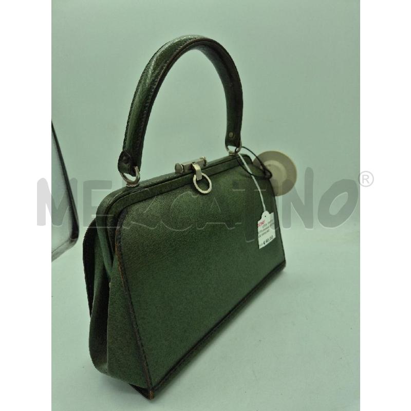 BORSETTA DONNA VINTAGE VERDE MUSCHIO  | Mercatino dell'Usato Trapani via libica 2