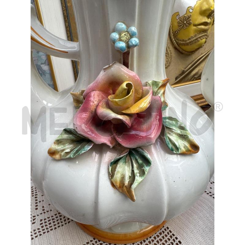 BROCCA CERAMICA ROSA RILIEVO  | Mercatino dell'Usato Trapani via libica 2