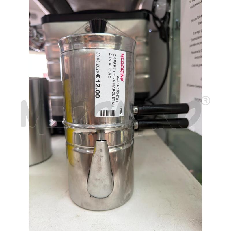 CAFFETTIERA NAPOLETANA IN ACCIAO | Mercatino dell'Usato Trapani via libica 1