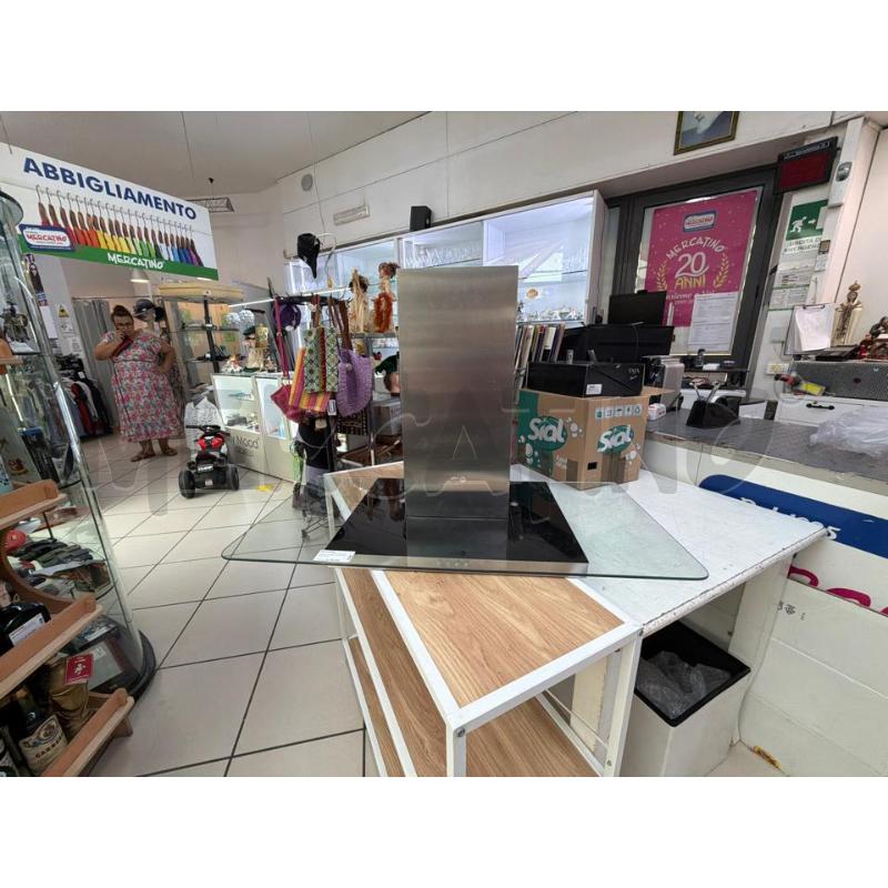 CAPPA TURBO VETRO ACCIAIO 90CM | Mercatino dell'Usato Trapani via libica 1