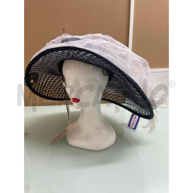 CAPPELLO DONNA BLU E FIORI ROSA BIANCHI | Mercatino dell'Usato Trapani via libica 2