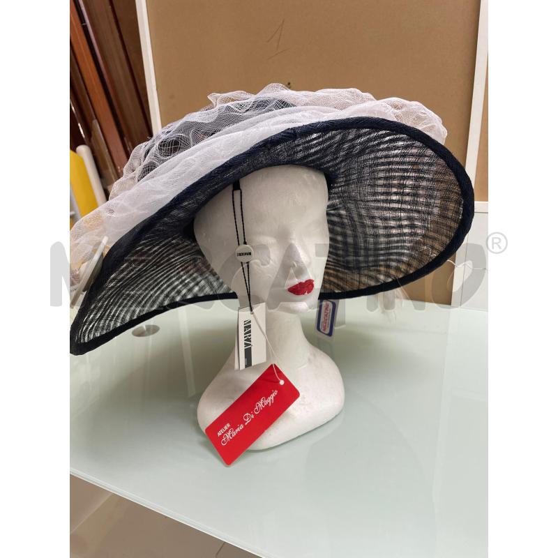 CAPPELLO DONNA BLU E FIORI ROSA BIANCHI | Mercatino dell'Usato Trapani via libica 3