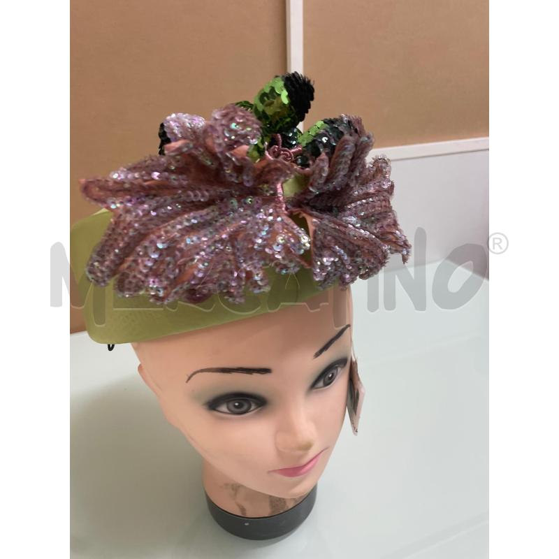 CAPPELLO DONNA VINTAGE VERDE FOGLIE PAGLIET | Mercatino dell'Usato Trapani via libica 1