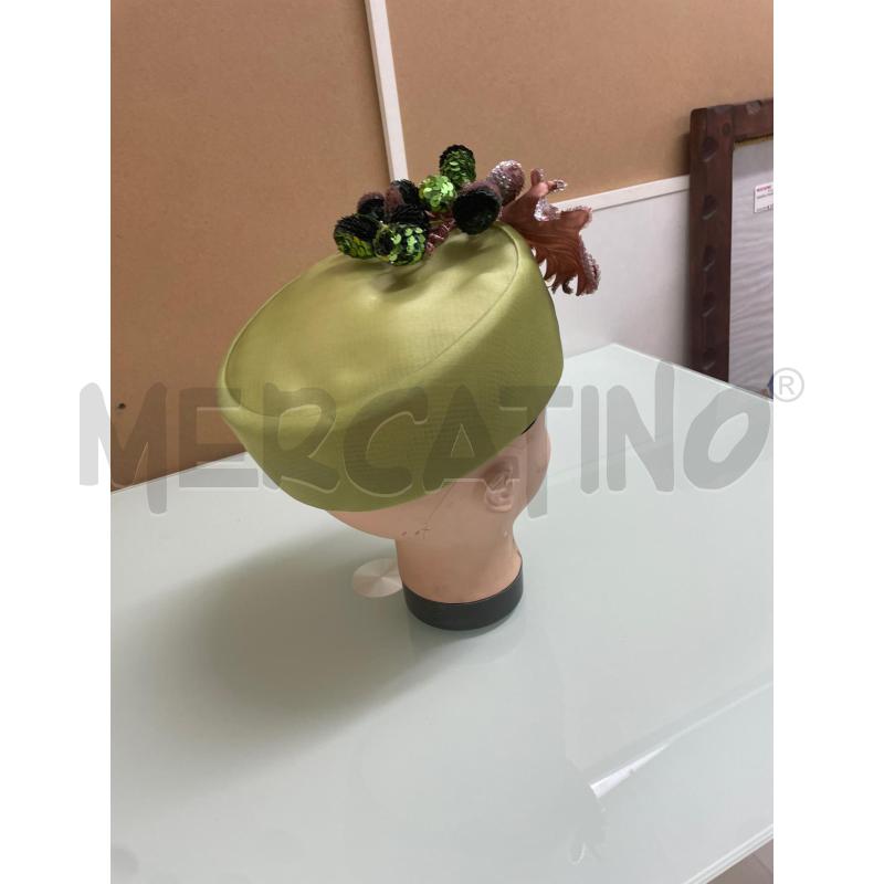 CAPPELLO DONNA VINTAGE VERDE FOGLIE PAGLIET | Mercatino dell'Usato Trapani via libica 3