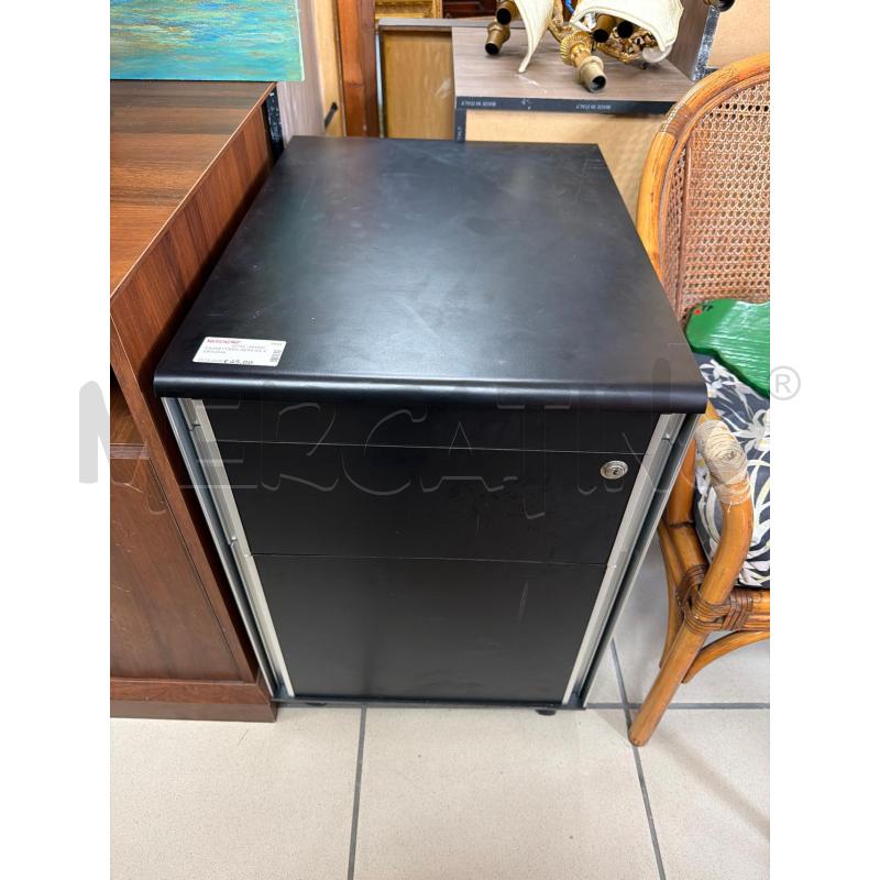 CASSETTIERA NERA DA SCRIVANIA  | Mercatino dell'Usato Trapani via libica 1