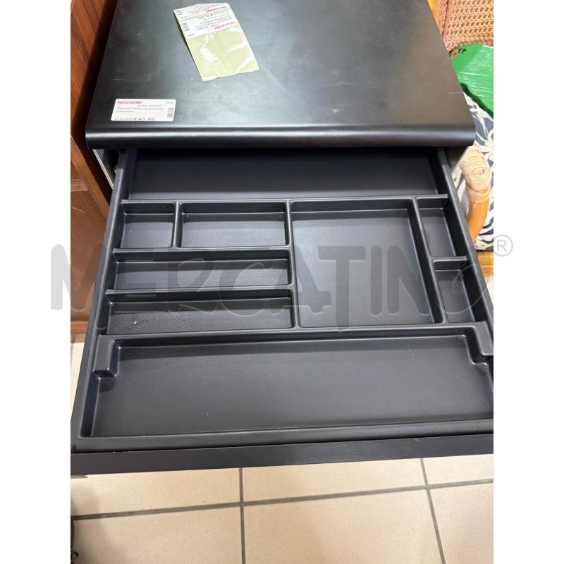 CASSETTIERA NERA DA SCRIVANIA  | Mercatino dell'Usato Trapani via libica 3