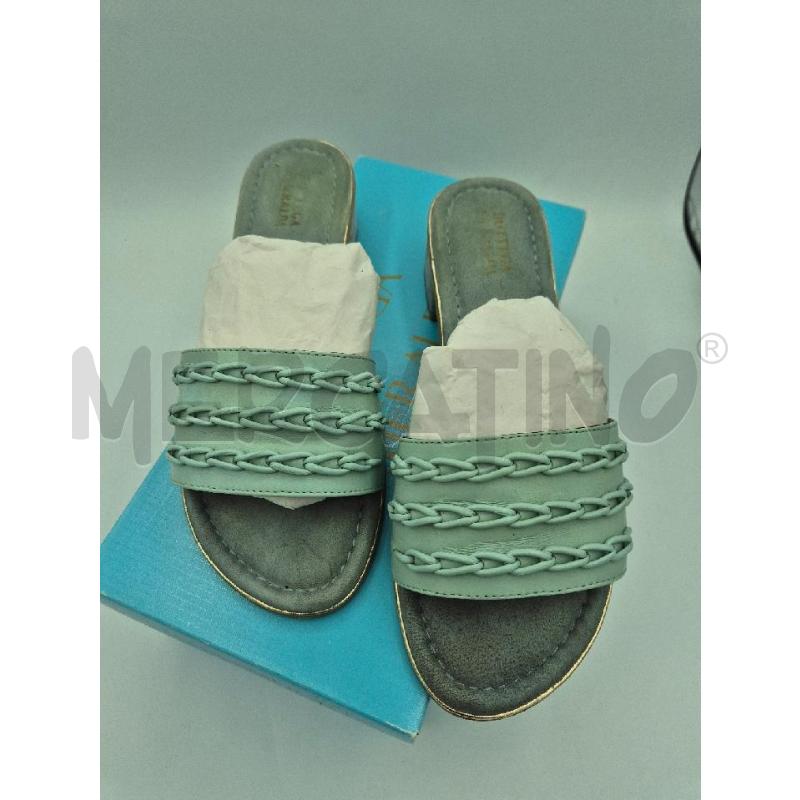 CIABATTE DONNA BOTTEGA SMERALDA AZZURRE  | Mercatino dell'Usato Trapani via libica 3