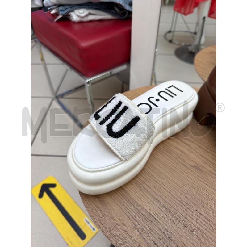 CIABATTE DONNA LIU JO BIANCHE SLIDER PLATFORM  | Mercatino dell'Usato Trapani via libica 2