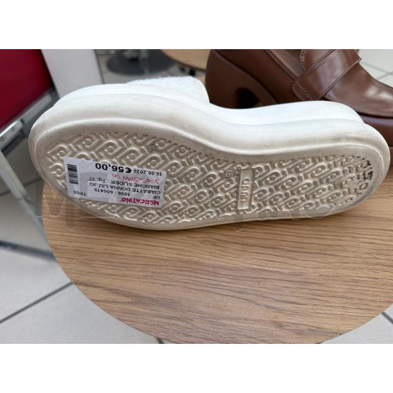 CIABATTE DONNA LIU JO BIANCHE SLIDER PLATFORM  | Mercatino dell'Usato Trapani via libica 3